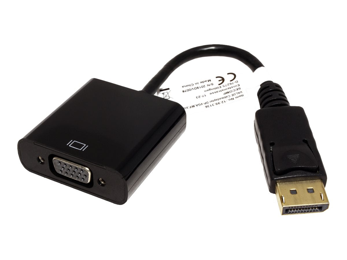 VALUE DisplayPort - VGA Adapter DP ST - VGA BU passiv - Vorderansicht