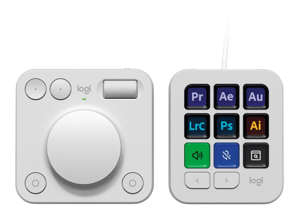 LOGITECH MX Creative Console Pale Grey - Vorderansicht