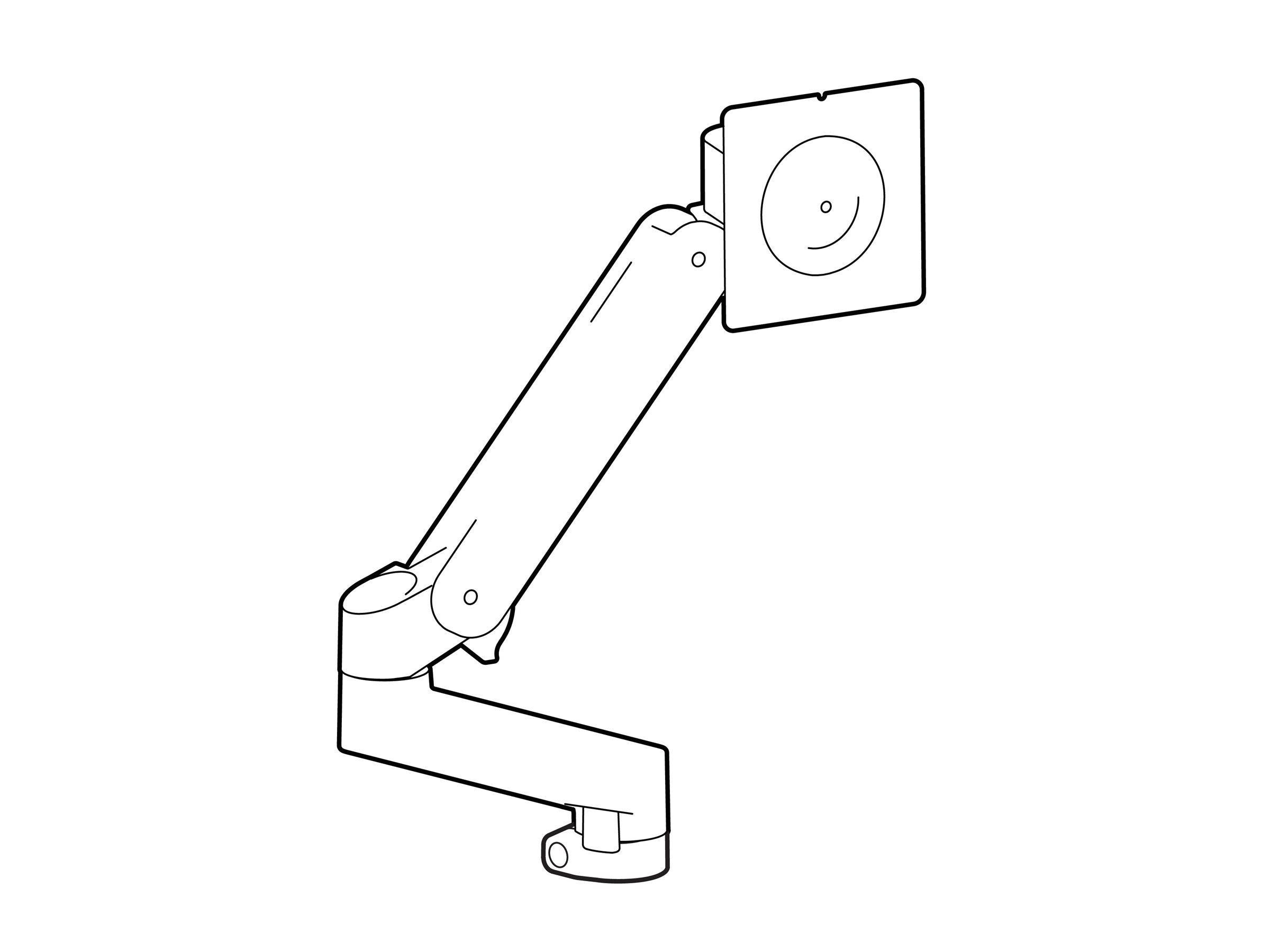 Vorderansicht des ERGOTRON ACCESSORY LX Pro Dreifach-Monitorarms