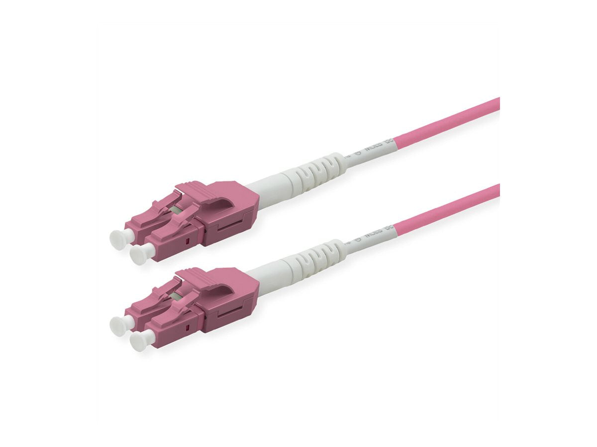 ROLINE LWL-Kabel duplex 50/125um OM4 LC/LC UNIBOOT violett 10m - Vorderansicht