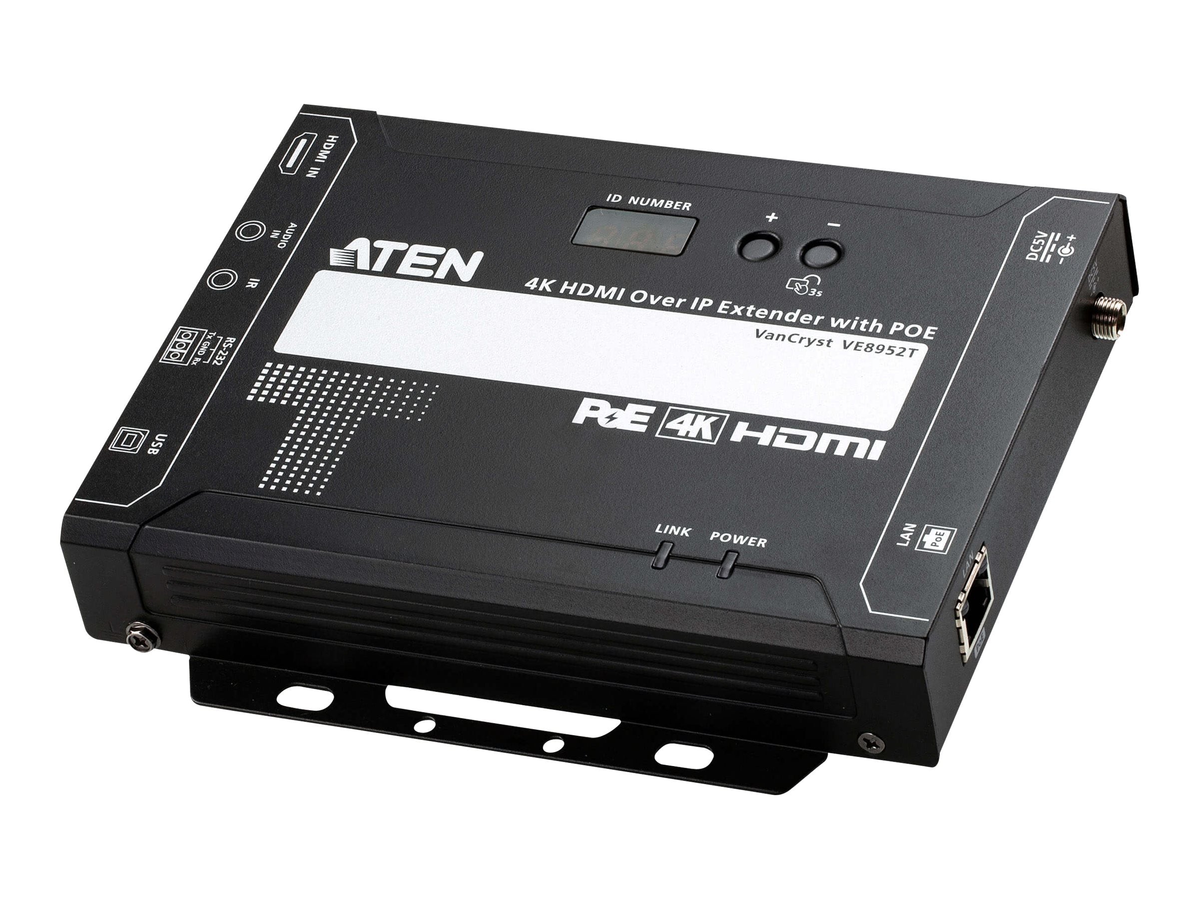 ATEN VE8952T 4K HDMI over IP Transmitter mit PoE - Vorderansicht