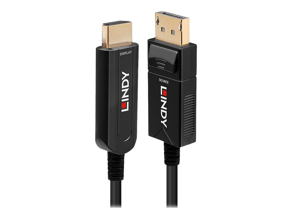 LINDY 50m Fibre Optic Hybrid DisplayPort 1.2 an HDMI 18G Kabel - Vorderansicht