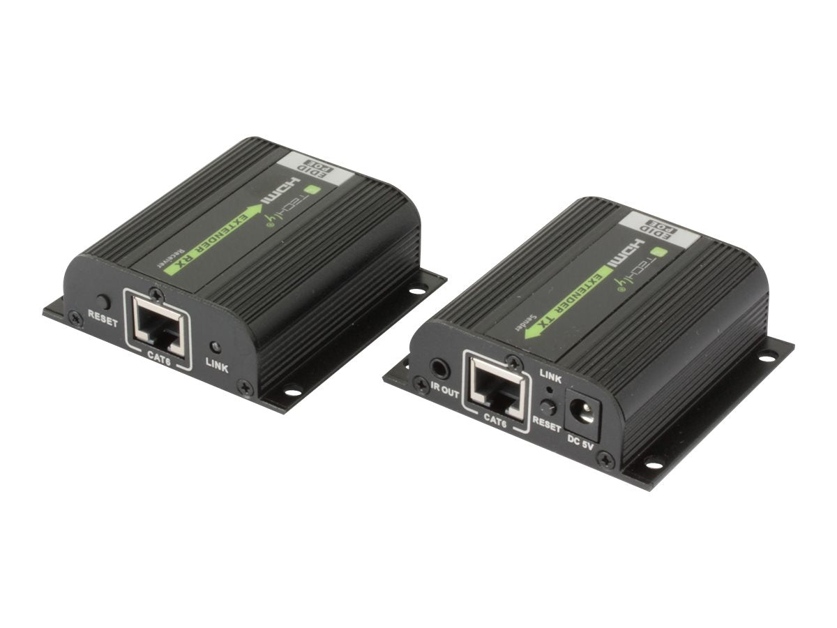 TECHLY HDMI Extender über Cat6 6A 7 mit PoE 40m - Detailansicht
