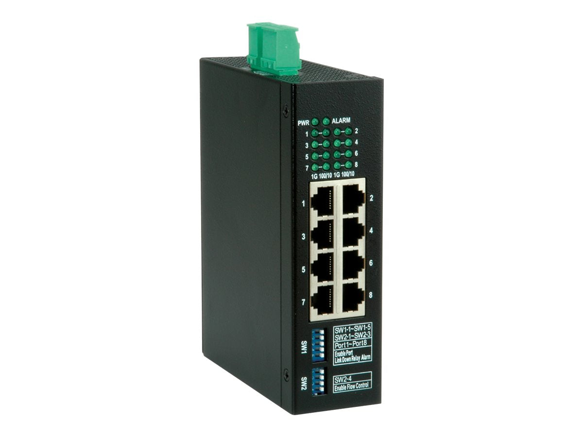 ROLINE Industrie Gigabit Switch 8x RJ-45 Detailansicht