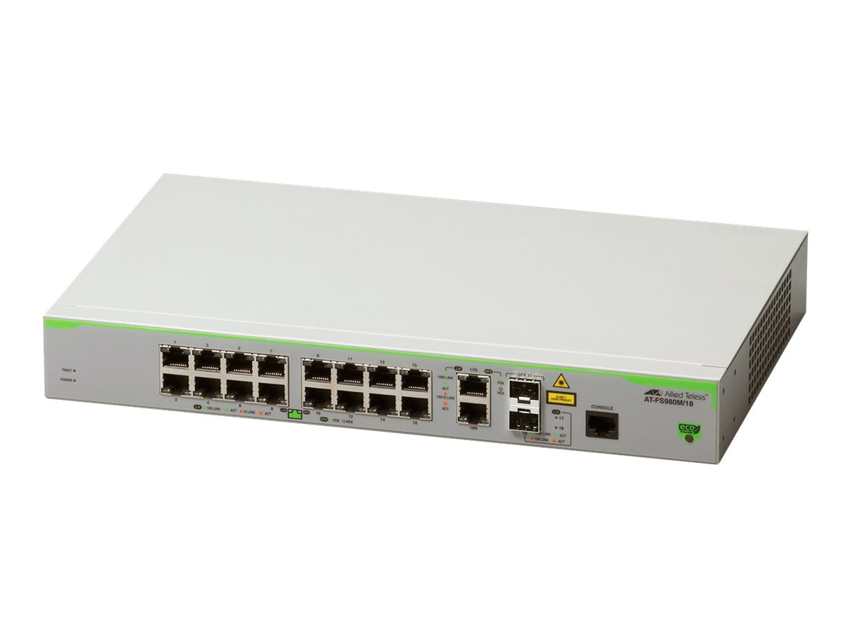 ALLIED TELESIS AT-FS980M/18-50 Switch Vorderansicht