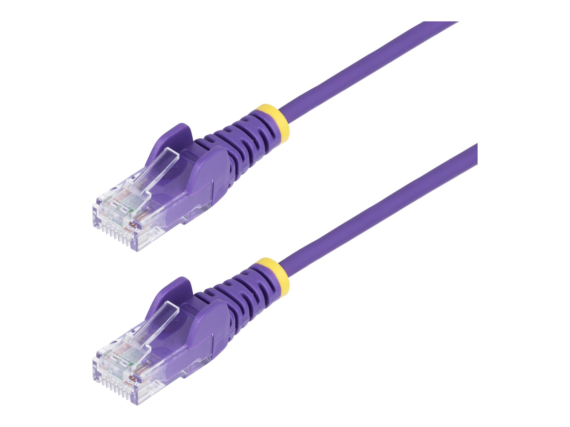 STARTECH.COM 25cm Lila Slim CAT6-Netzwerkkabel 100W PoE Snagless RJ45 LSZH 28AWG Reines Kupfer Patchkabel-Ethernet Kabel