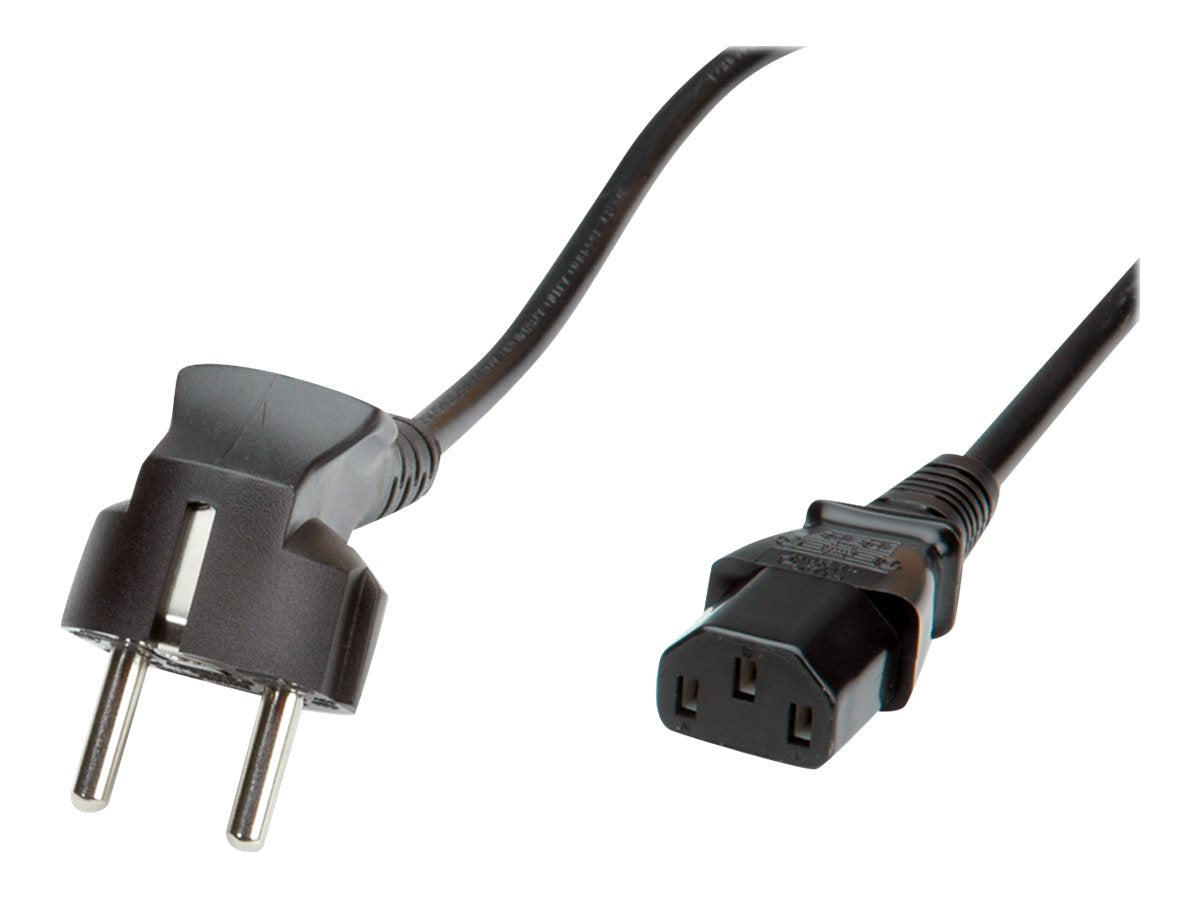 VALUE Netzkabel gerade IEC-Buchse schwarz 1,8m - Detailansicht
