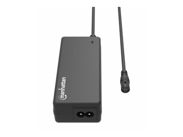 MANHATTAN Universal Notebook-Netzteil 65W Ladegerät mit 9 Adaptersteckern und Universalspannung abnehmbares EU-Stromkabel schwarz
