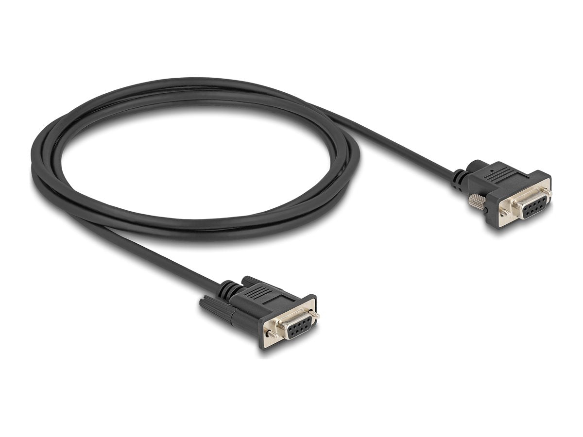 DELOCK Seriell Kabel RS-232 D-Sub9 Buchse zu D-Sub9 Buchse 2m - Vorderansicht