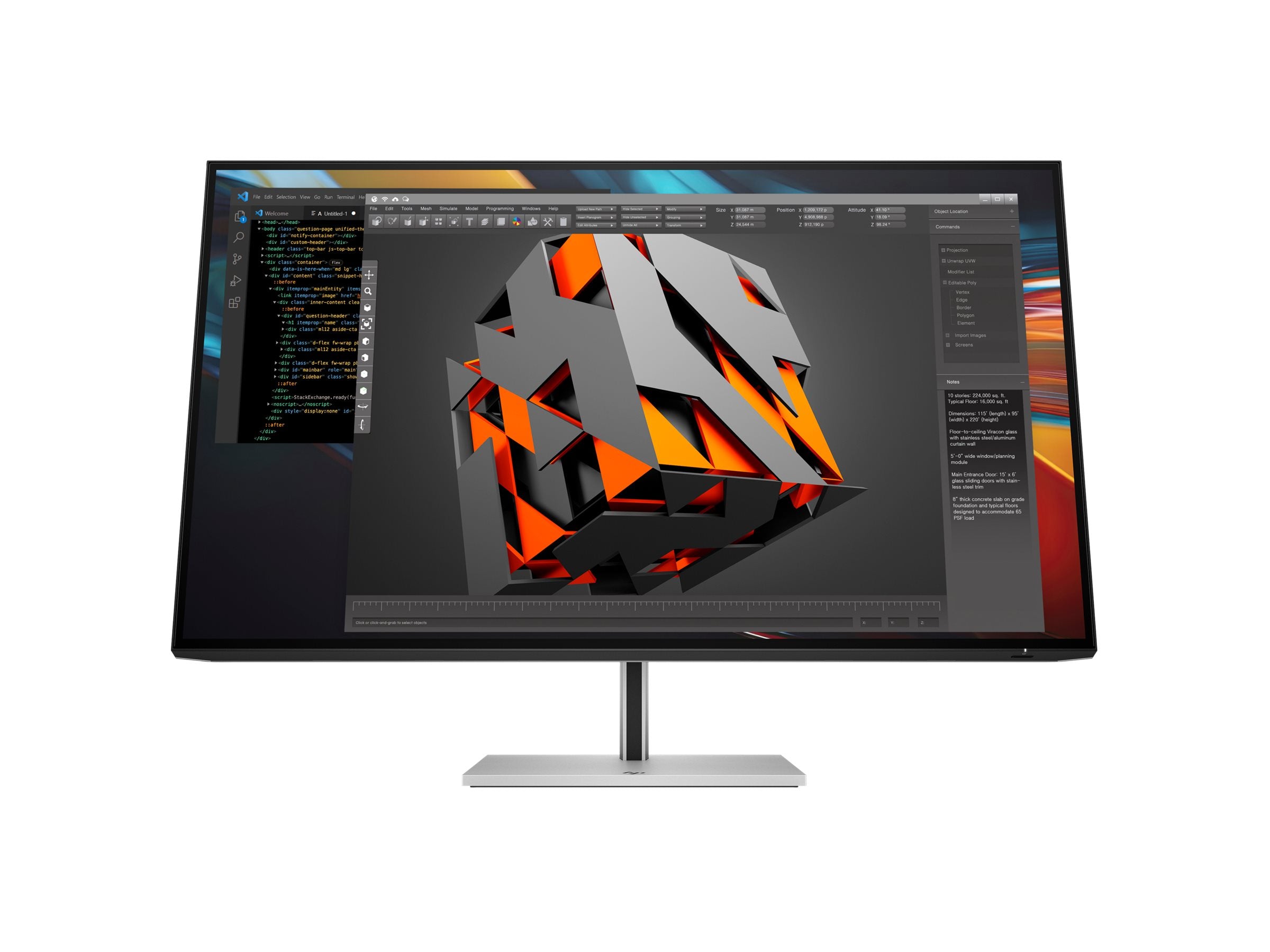 HP 732pk Series 7 Pro Monitor Detailansicht