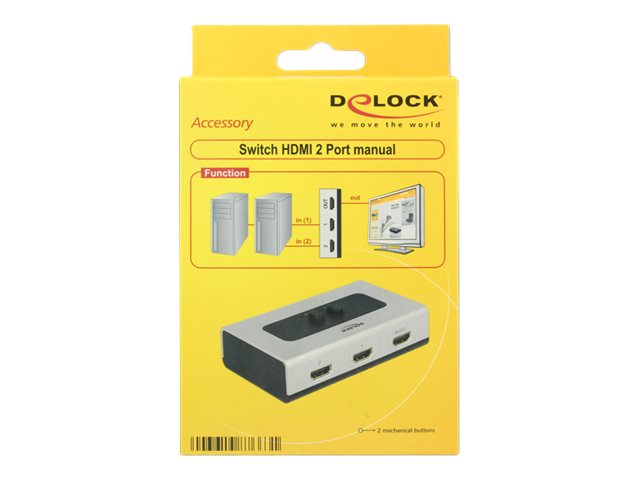 DELOCK Switch 2-port HDMI manuell Verpackung