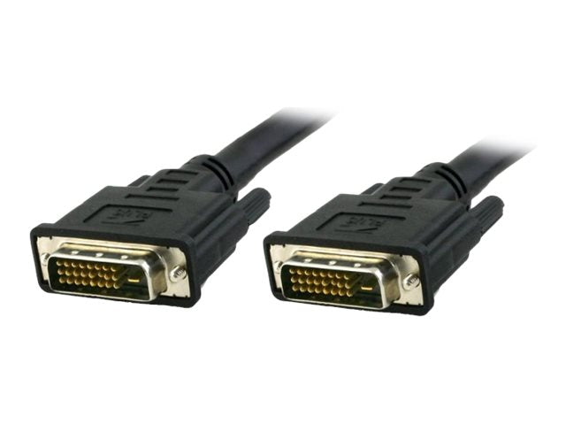 TECHLY DVI-D Dual-Link Anschlusskabel schwarz 1,8m Vorderansicht