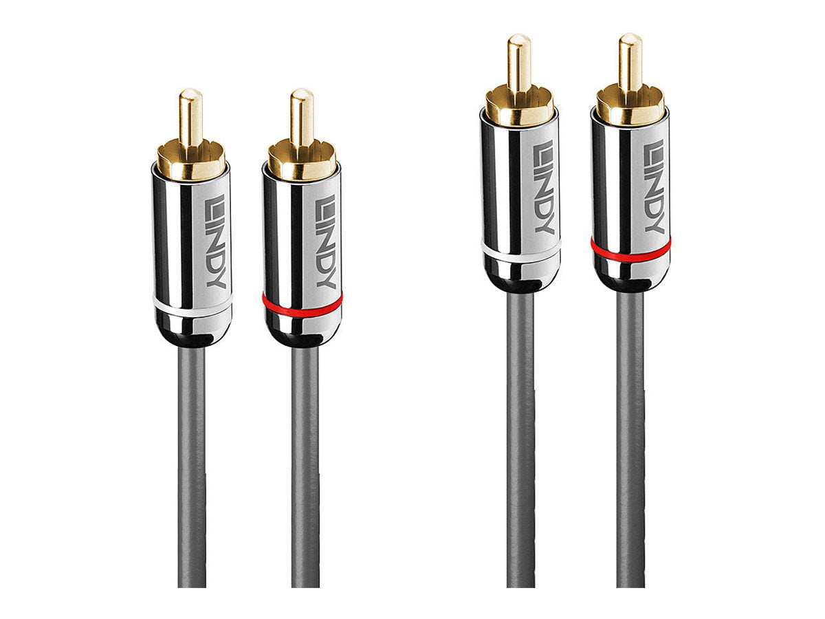 LINDY 3m Dual Phonokabel Cromo Line - Vorderansicht