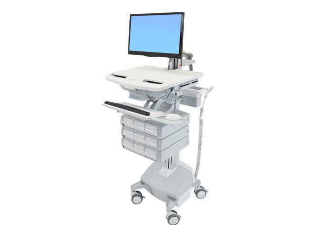 ERGOTRON StyleView Wagen mit LCD-Arm LiFe-Antrieb 9 Schublade EU SAU-EU