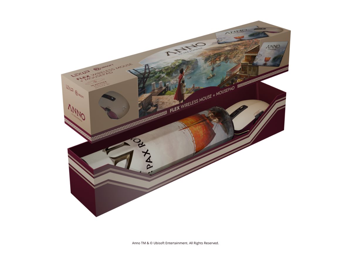 LEXIP X UBISOFT ANNO 117 Bundle Flex Pro-Air Mouse - Verpackung