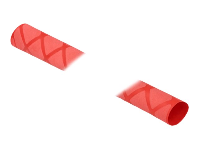 DELOCK Schrumpfschlauch X-Muster rutschfest 1mx40mm rot - Verpackung