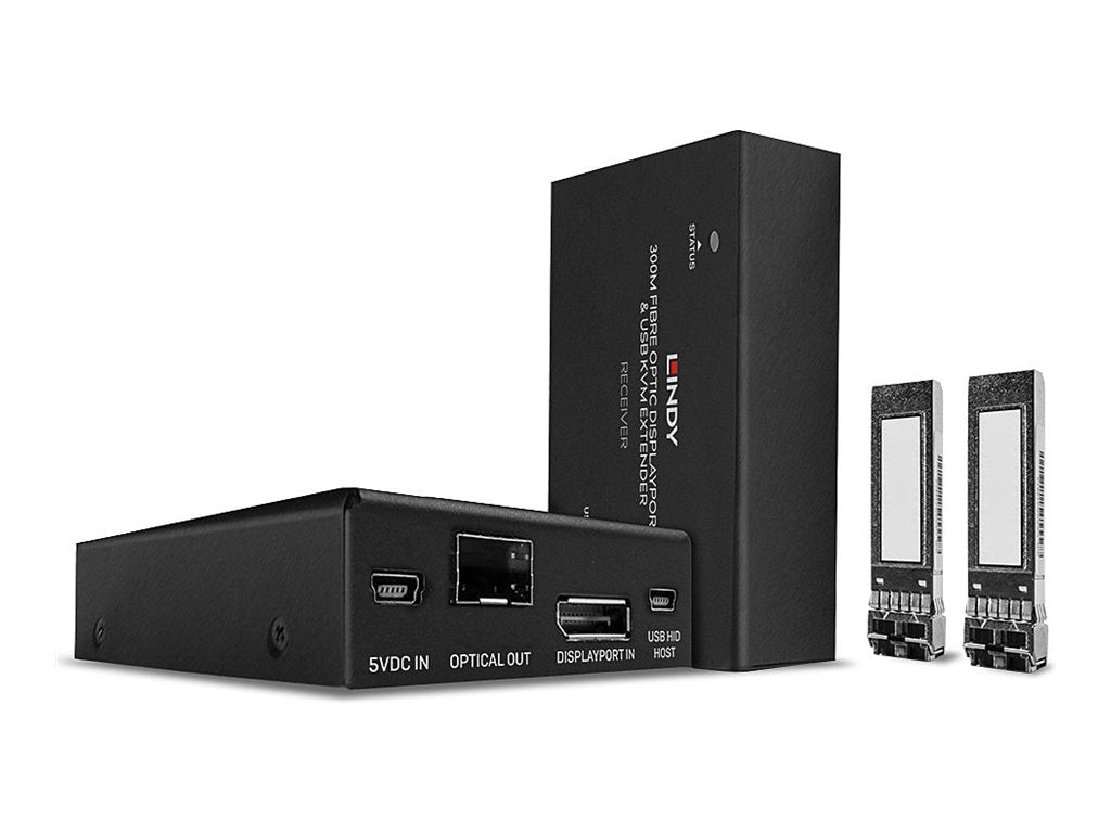 LINDY 300m Fibre Optic DisplayPort 1.2 & USB KVM Extender - Verpackung