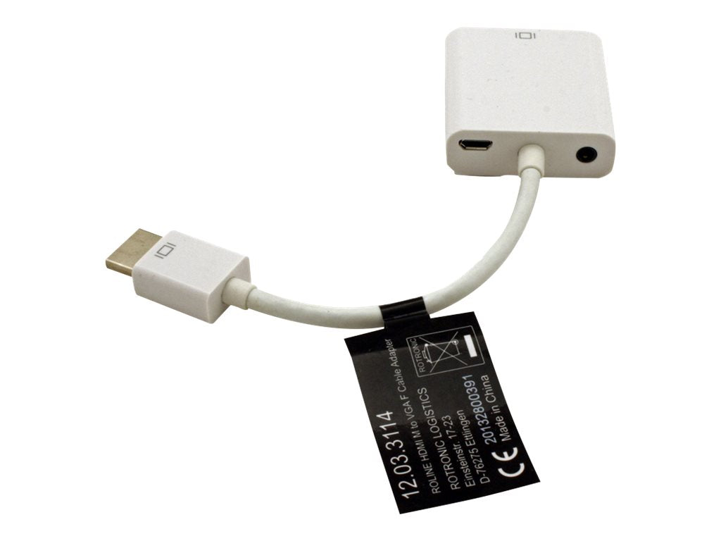 ROLINE HDMI-VGA Adapterkabel HDMI ST / VGA BU 0,15m Detailansicht