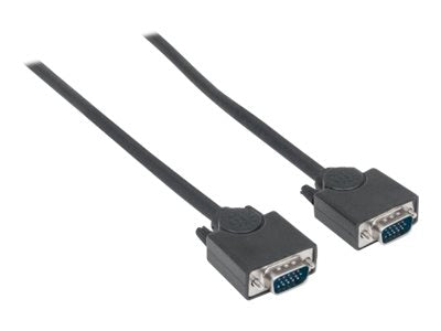 MANHATTAN SVGA Monitorkabel HD15 Stecker auf HD15 Stecker 1,8 m schwarz - Anschlussansicht