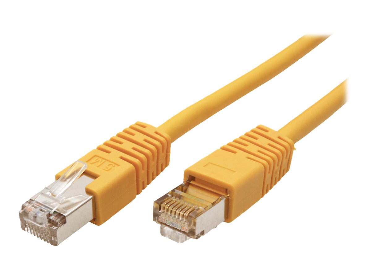 ROLINE Patchkabel Kat.5e Class D S/FTP gelb 0,5m - Vorderansicht