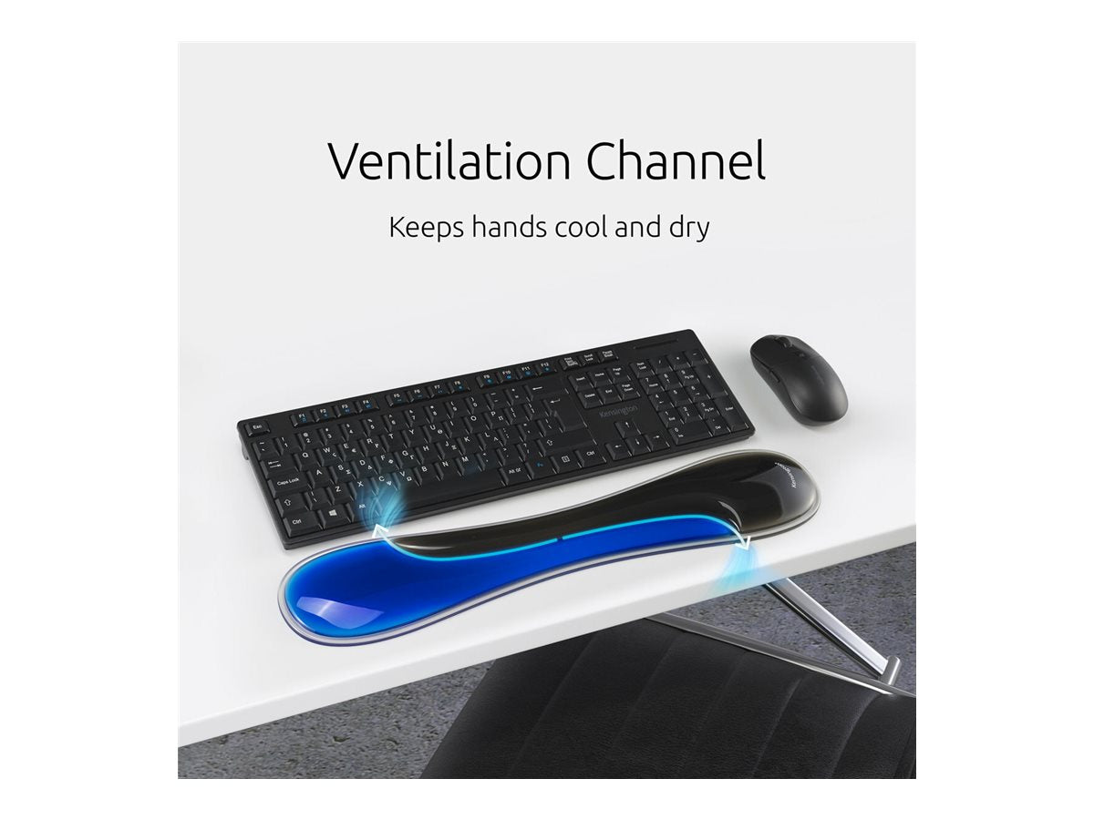 KENSINGTON Slim Duo Gel Handgelenkauflage für Tastatur Blau - Detailansicht