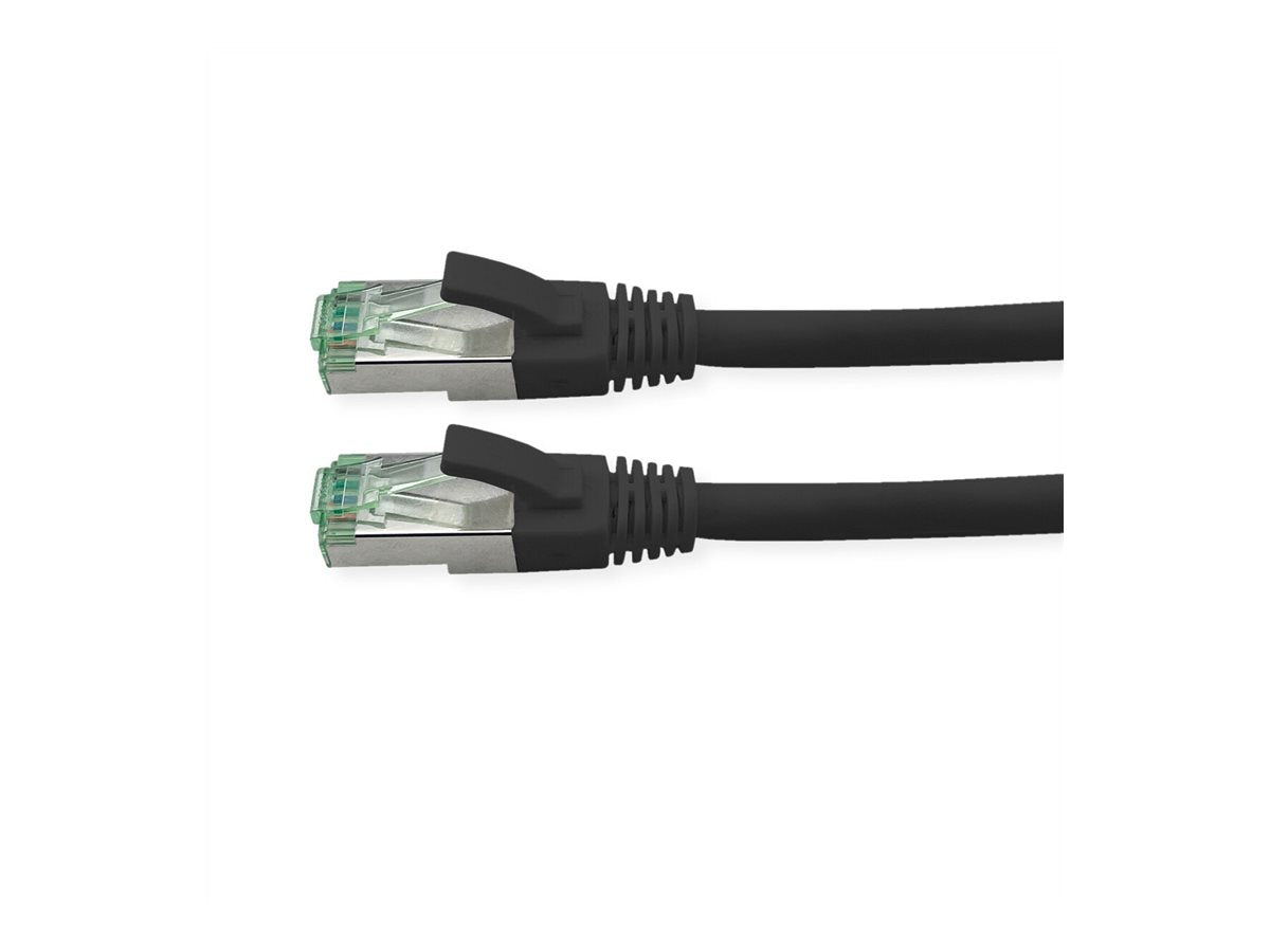 ROLINE RM Patchkabel Kat.6A S/FTP PiMF schwarz 1m - Verpackung