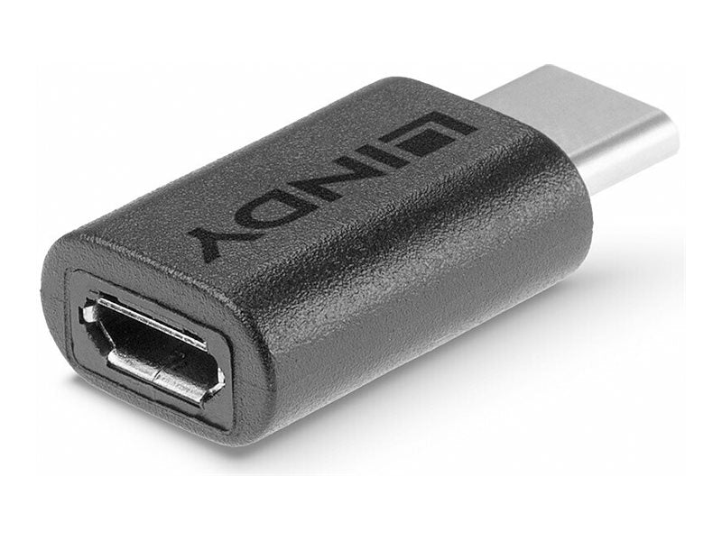 LINDY USB 2.0 Adapter Typ C / Micro-B USB Typ C Stecker - Anschlussansicht