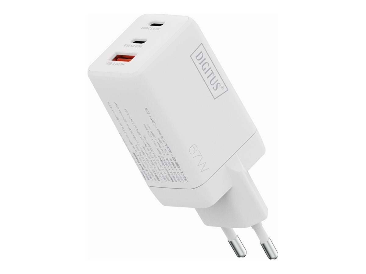 DIGITUS USB GaN Ladegerät 67W Vorderansicht