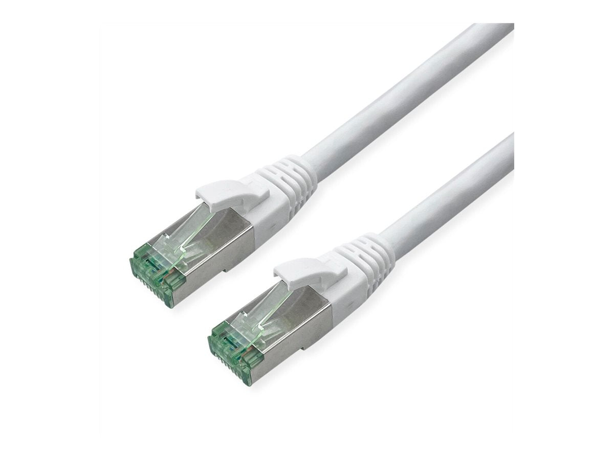 ROLINE RM Patchkabel Kat.6A S/FTP PiMF weiss 5m - Vorderansicht