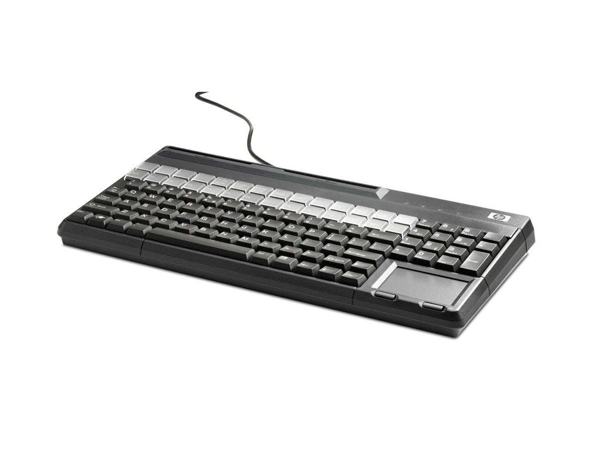 HP USB POS-Tastatur mit Magnetstreifen-Lesegerät (DE) - Vorderansicht