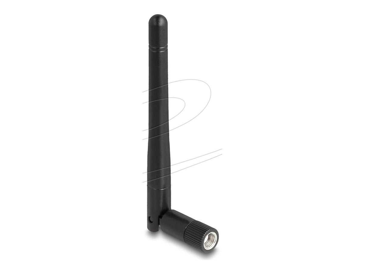 DELOCK WLAN Antenne RP-SMA Stecker 2 dBi omnidirektional schwarz - Vorderansicht