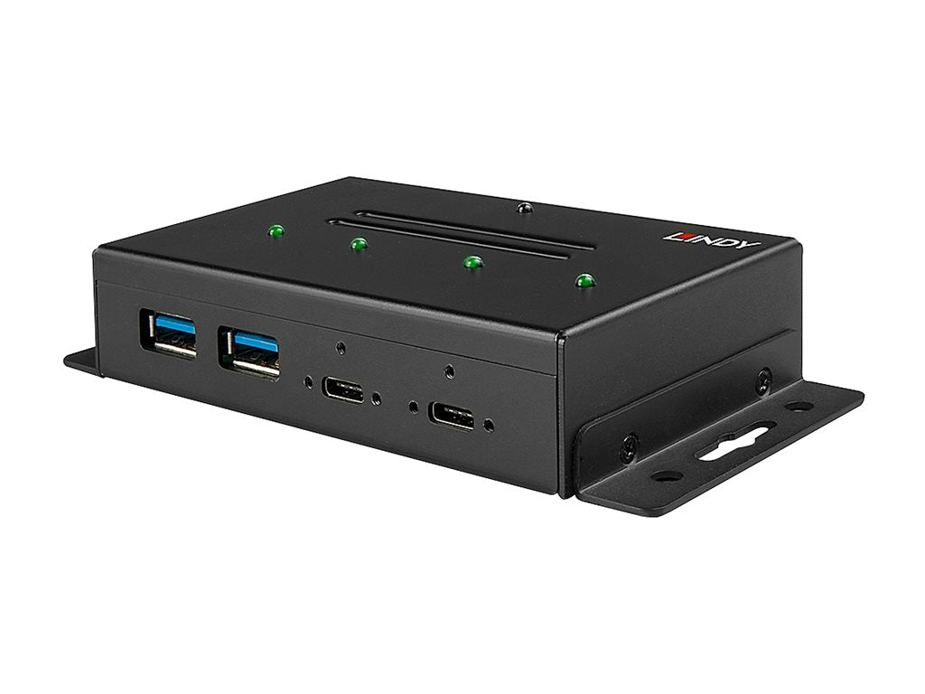 LINDY USB 3.1 Gen 2 Industrie-Hub 4Ports Detailansicht