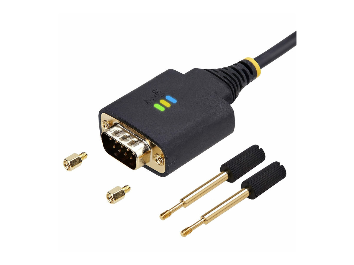 STARTECH.COM 2m USB auf Seriell Adapter COM-Retention FTDI USB-A zu DB9 Kabel USB RS232 Wechselbare Schrauben/Muttern