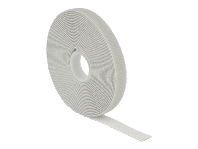 DELOCK Klett-Kabelbinder grau Vorderansicht