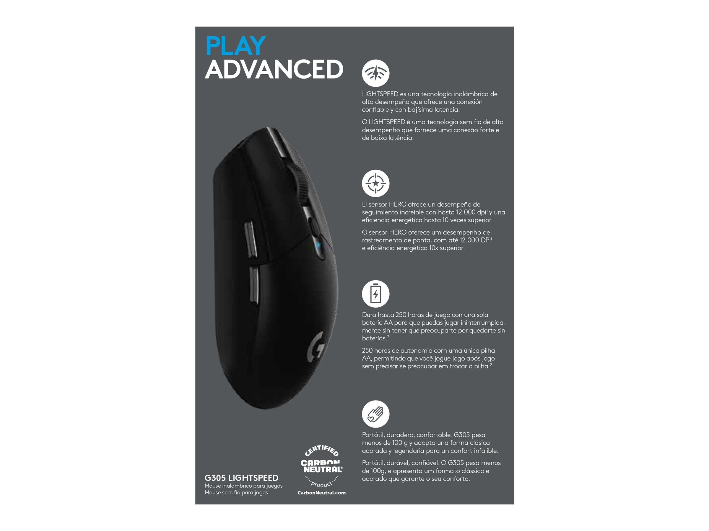 LOGITECH G305 Recoil Gaming Mouse Verpackung