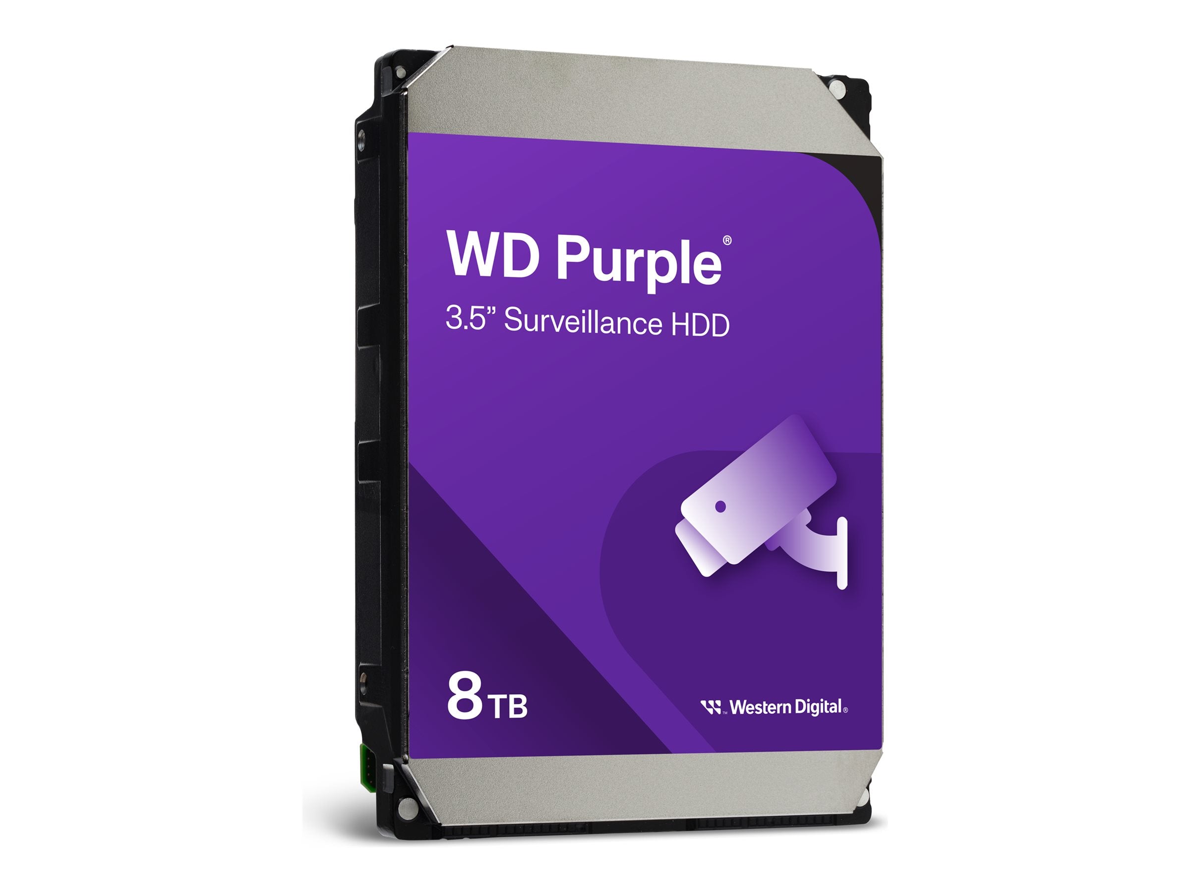 WD Purple 8TB Festplatte Vorderansicht