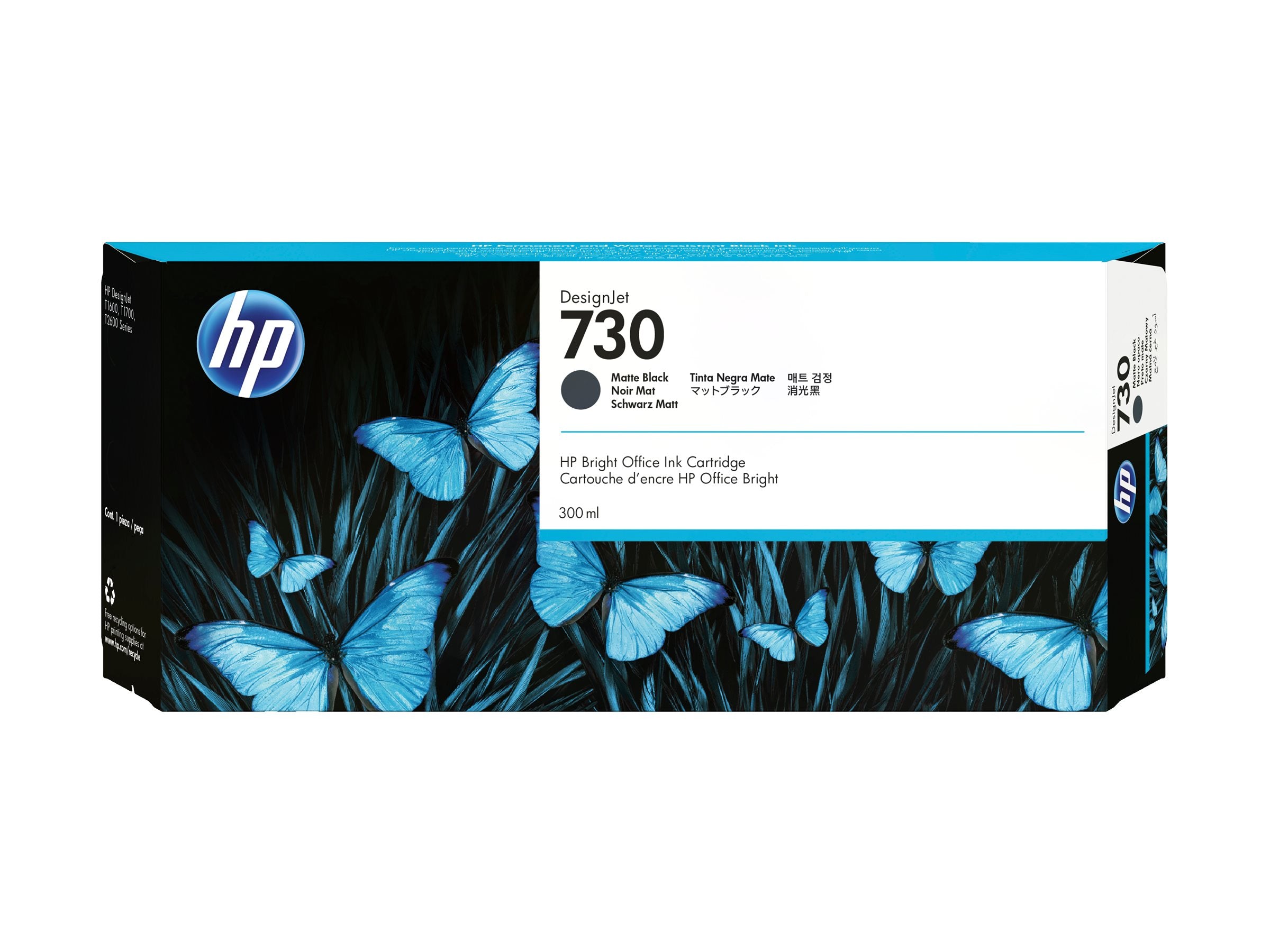 HP 730 300 ml Tinte Matt Schwarz - Vorderansicht