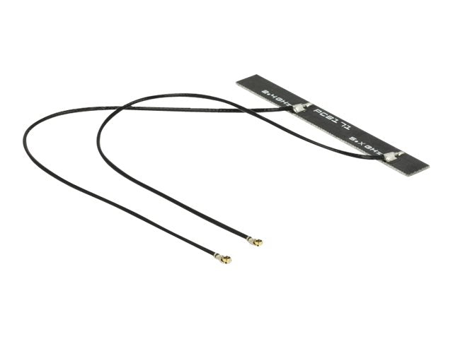 DELOCK Antenne Doppel WLAN MHF IV Stecker Vorderansicht