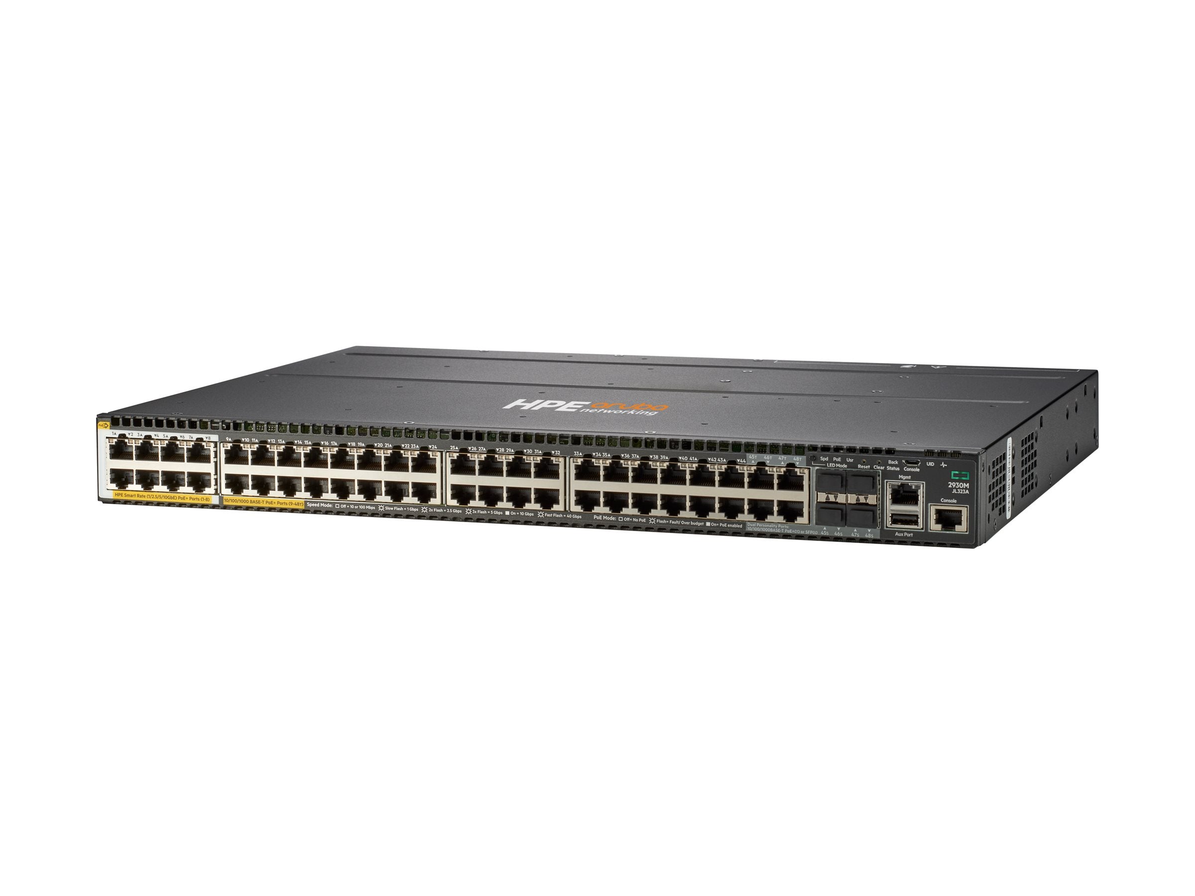 ARUBA HPE Aruba 2930M 40G 8 Smrt Rte PoE+ 1s Swch Vorderansicht