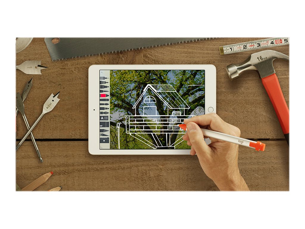 LOGITECH Crayon Digital pen wireless intense sorbet - Vorderansicht