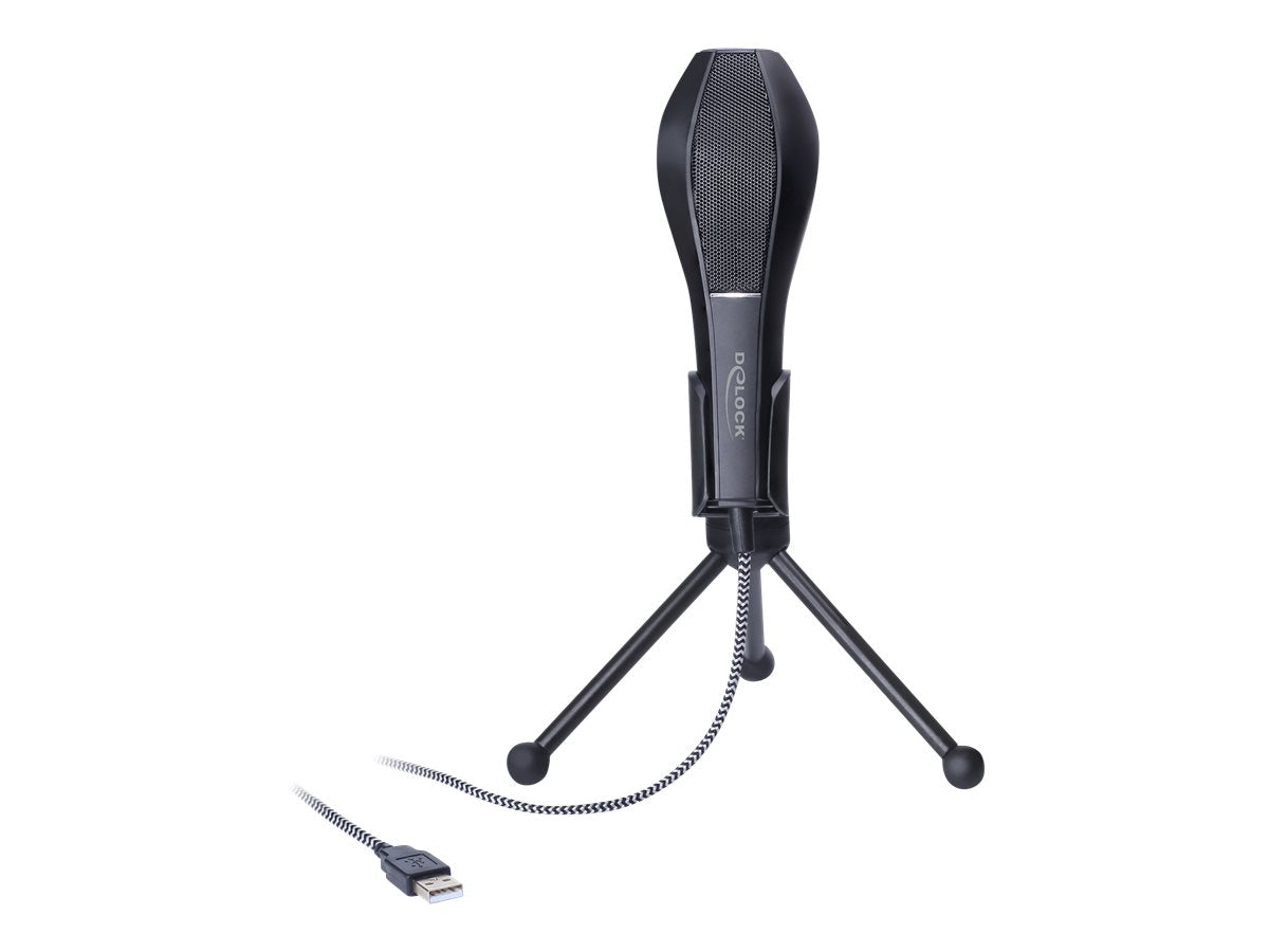 DELOCK USB Kondensator Mikrofon mit Tischständer