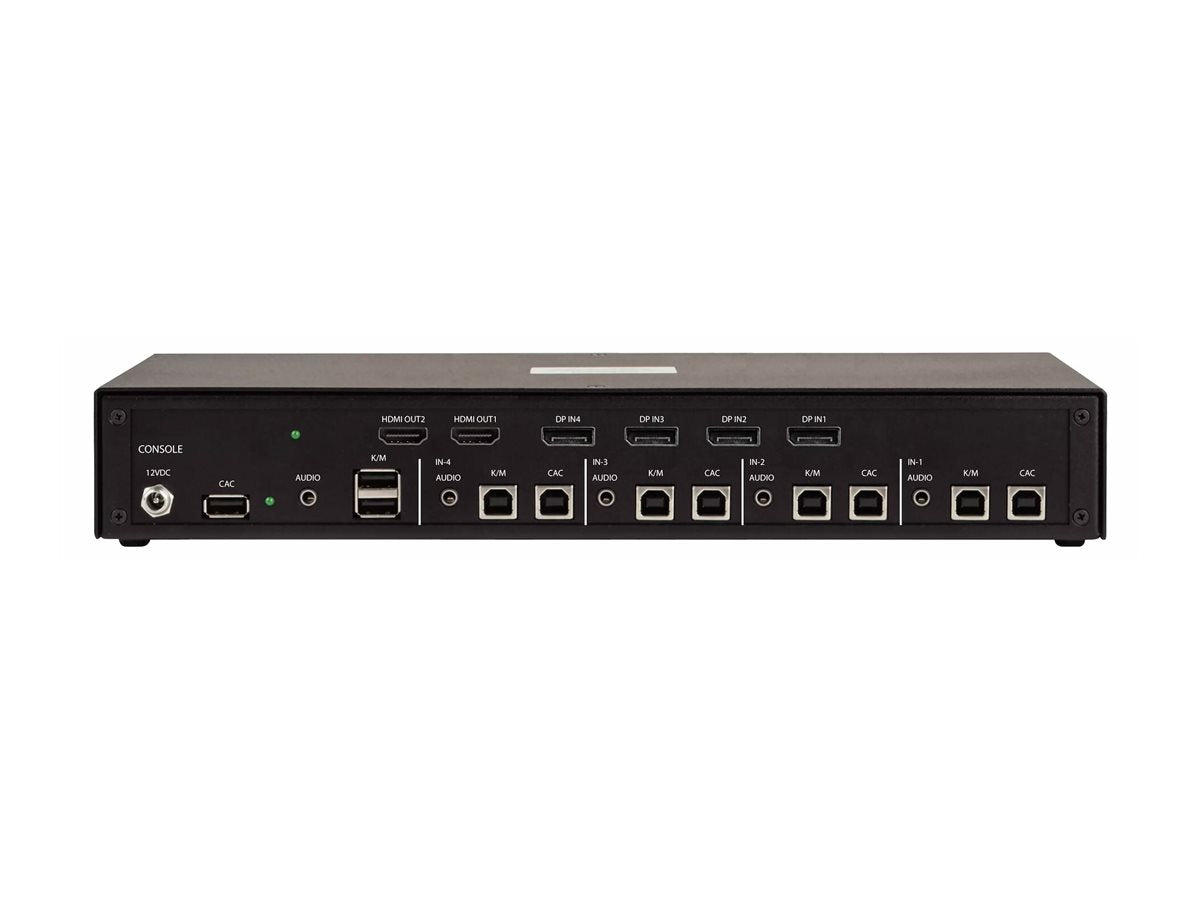 STARTECH.COM 4-Port Dual-Monitor Secure KVM Switch 1x DP zu 2x HDMI 4K 30Hz NIAP 4.0 KVM Umschalter CAC Port
