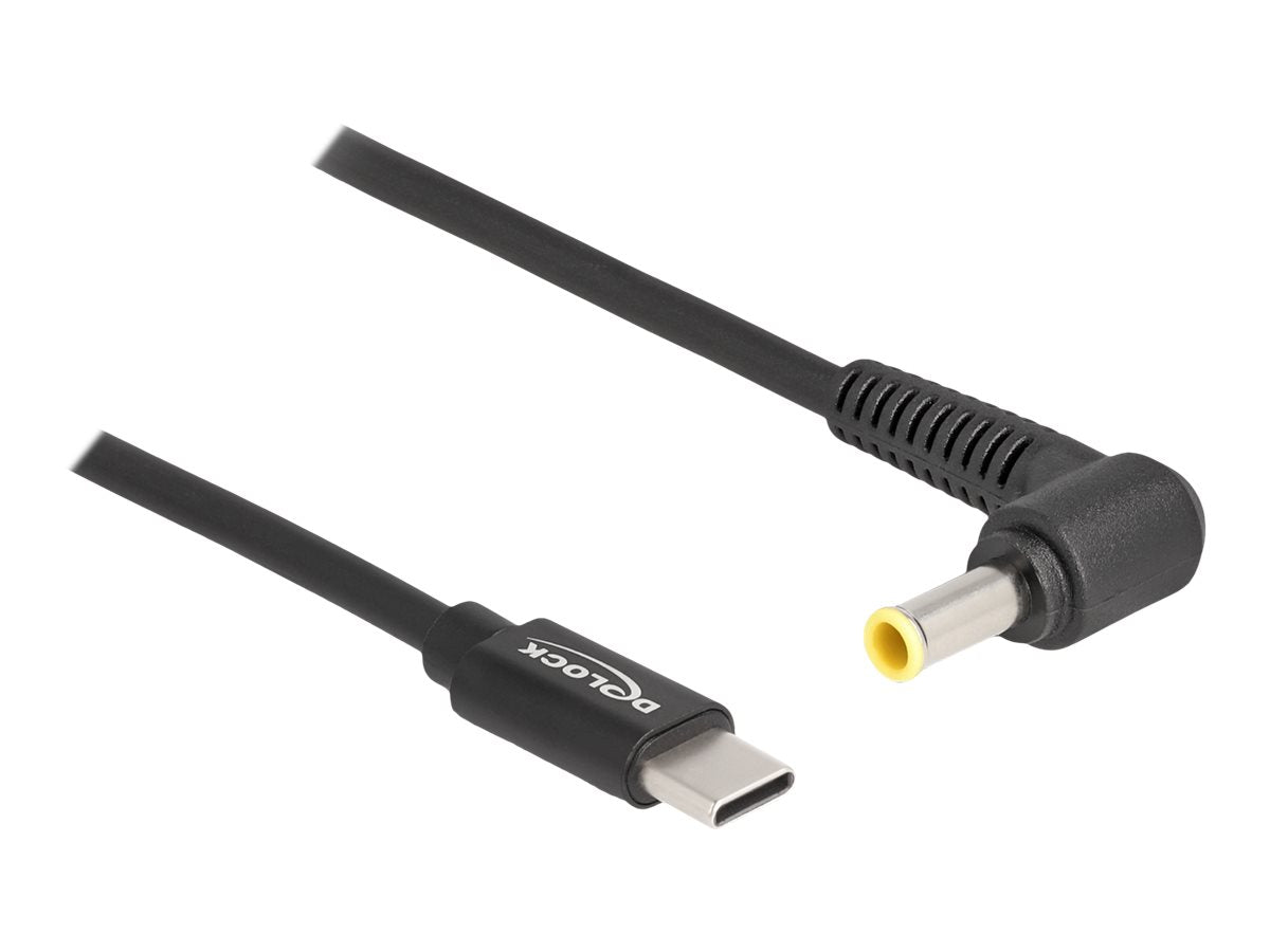 DELOCK Notebook Ladekabel USB Type-C Stecker zu Samsung 5,5 x 3,0mm Stecker - Vorderansicht