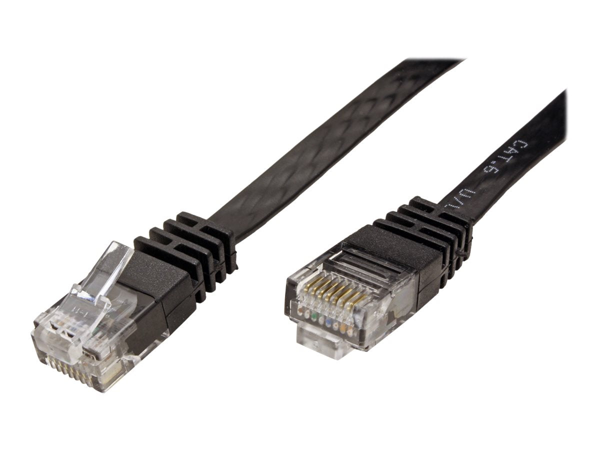 VALUE Patchkabel Kat.6 Class E UTP extra-flach schwarz 2m - Vorderansicht