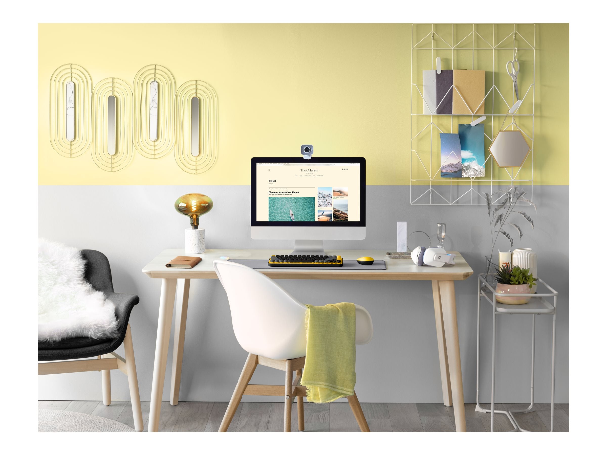 LOGITECH Desk Mat Studio Series Mouse pad mid grey - Verpackung