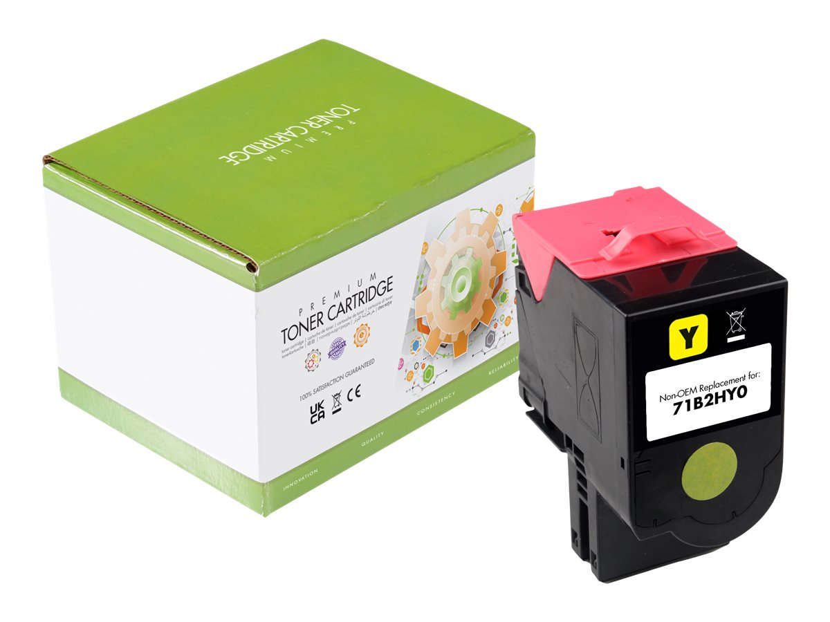 STATIC Tonerpatrone kompatibel mit Lexmark 71B2HY0 gelb - Vorderansicht