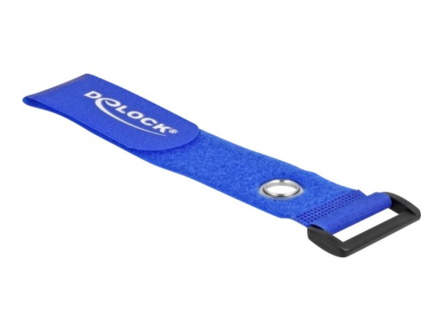 DELOCK Klett-Kabelbinder blau Vorderansicht