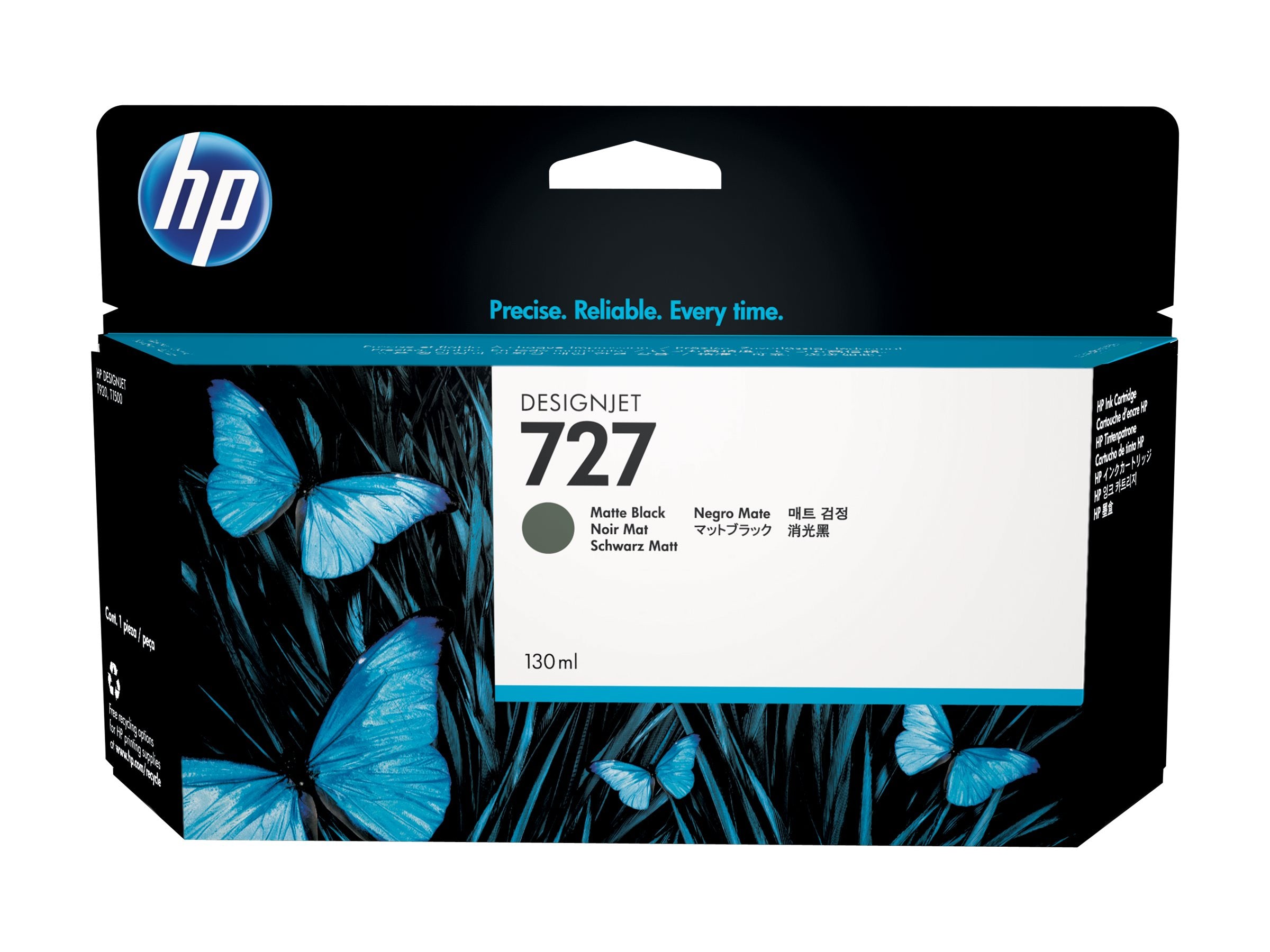 HP 727 Original Tinte matt schwarz im Einsatz