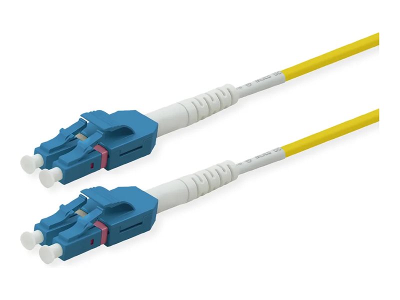 ROLINE LWL-Kabel duplex 9/125um OS2 LC/LC UNIBOOT gelb 5m - Vorderansicht