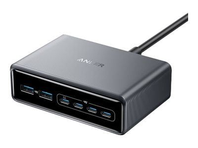 ANKER Prime Charger 200W Desktop Ladestation mit 6 Ports GaN 4x USB-C 2x USB-A für bis zu 6 Geräte gleichzeitig